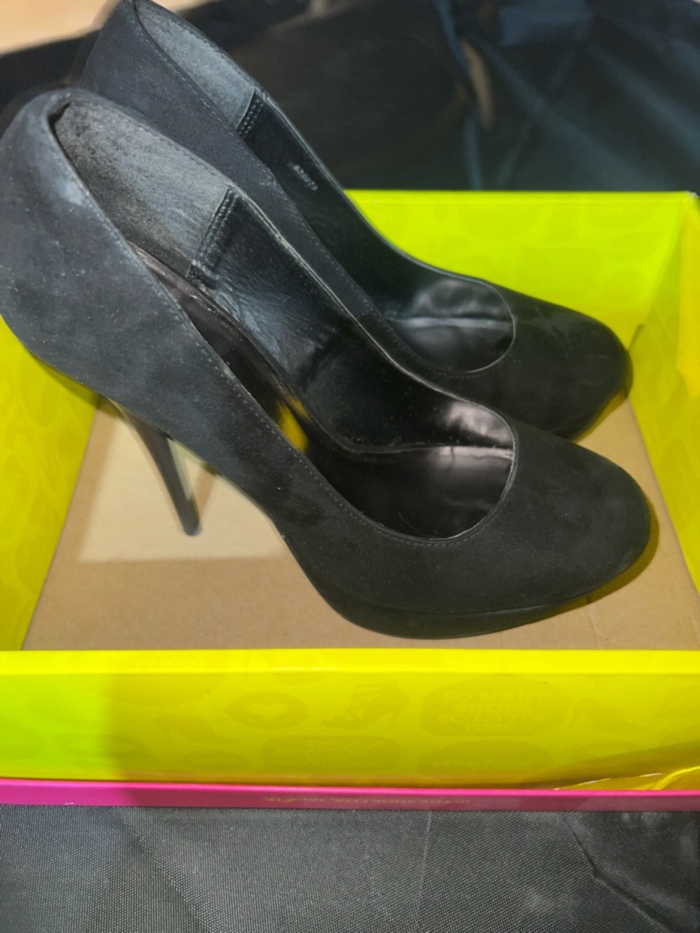 Charlotte Russe Black Suede High Heel Pumps